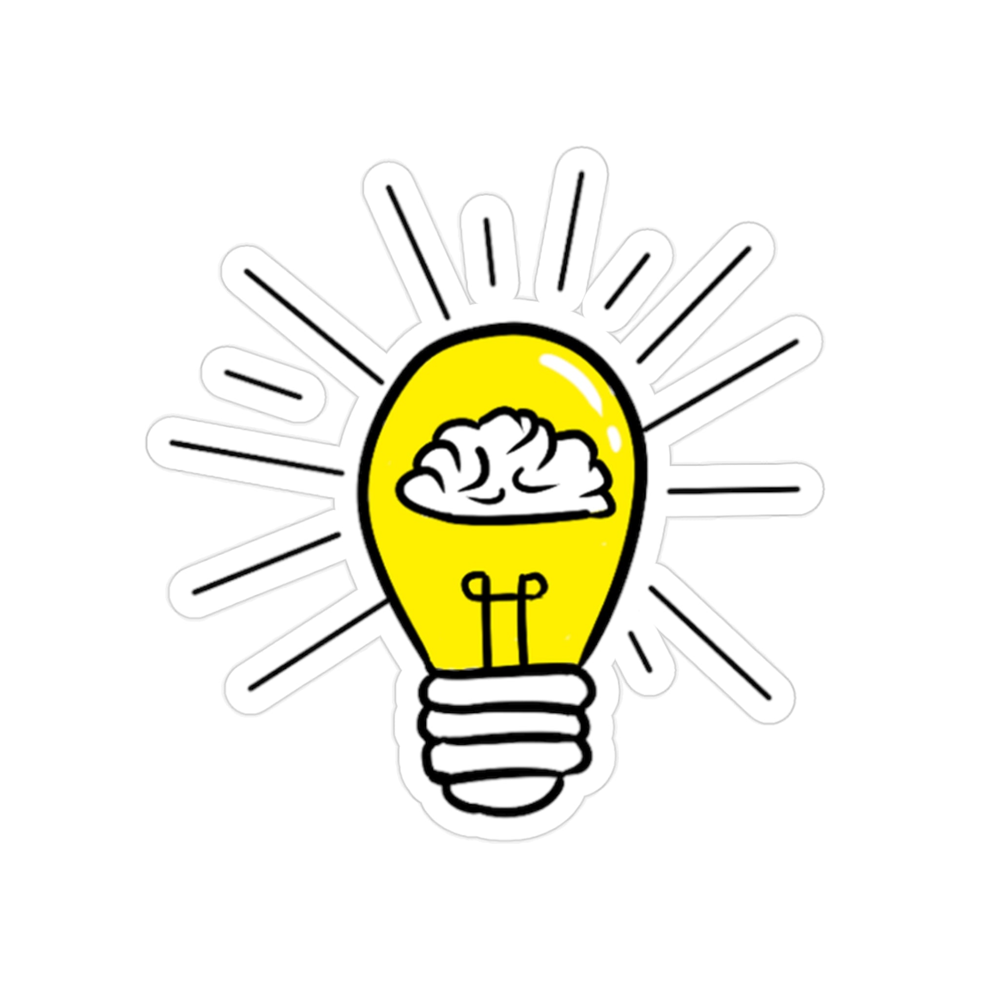 Rethink Everything LOGO Die-Cut Outdoor Sticker — Transparent Waterproof Sticker with Lightbulb Design