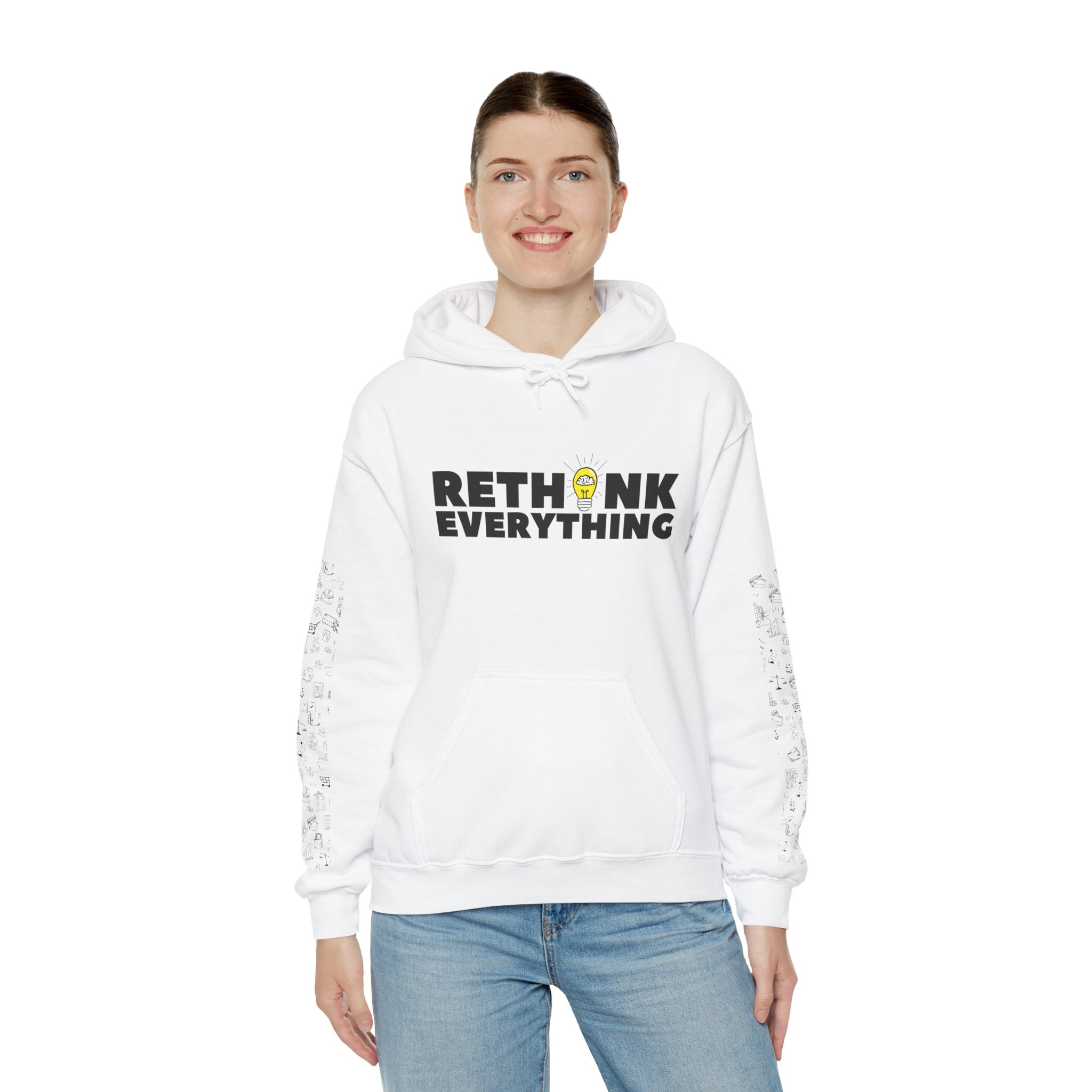 Rethink Everything Financial literacy Hoodie, Unisex Cozy Sweatshirt, Gift for Thought Leaders, Inspirational Fashion, Casual Wear, Unique Graphic Pullover