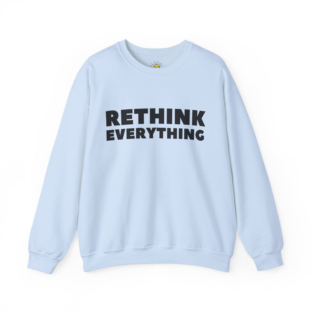 Rethink Everything Business Planning Crewneck Sweatshirt – Unisex Inspirational Graphic Pullover