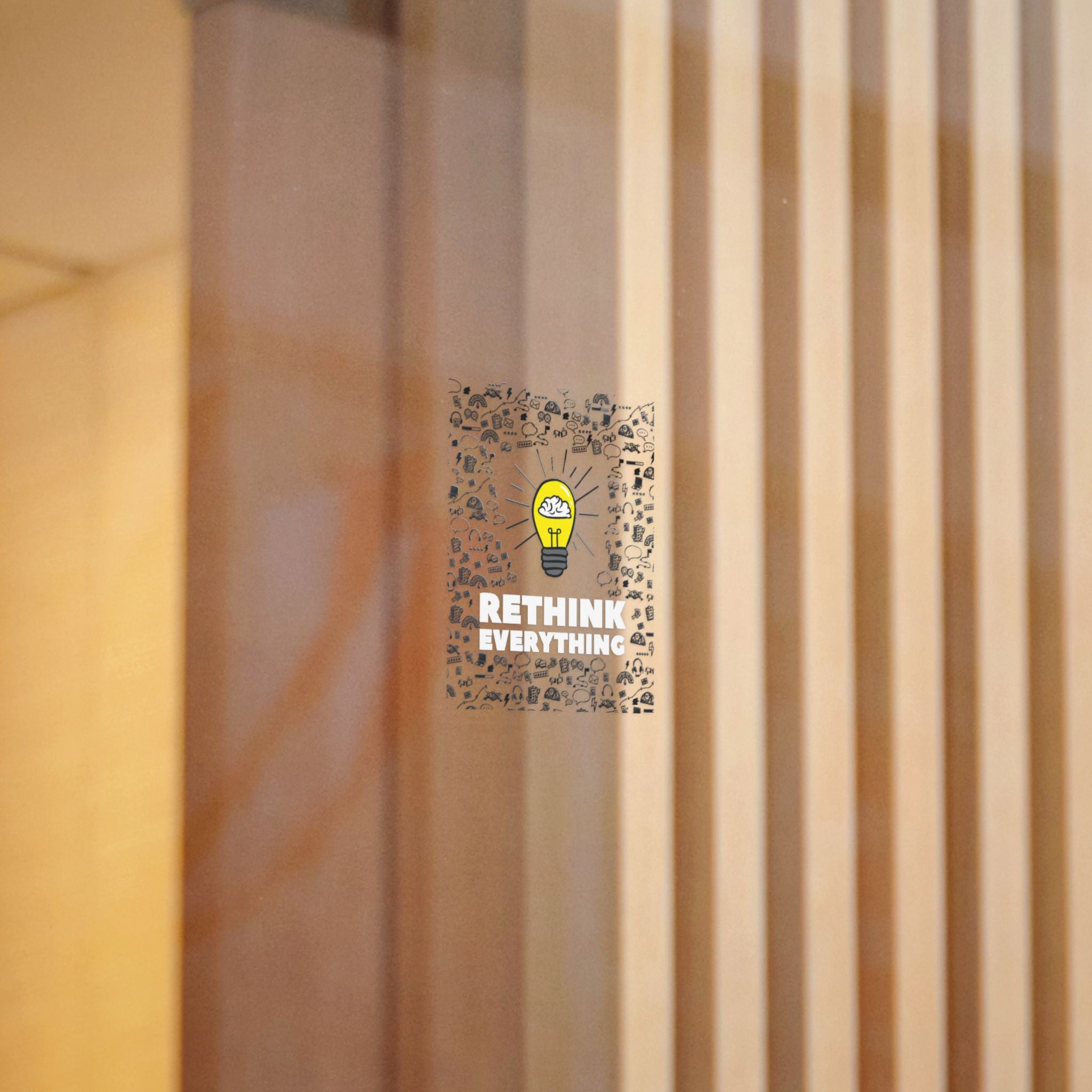 Creative Die-Cut Stickers for Inspiration, Rethink Everything Motivational Stickers for Journals, Laptops, Binders, Gift Ideas