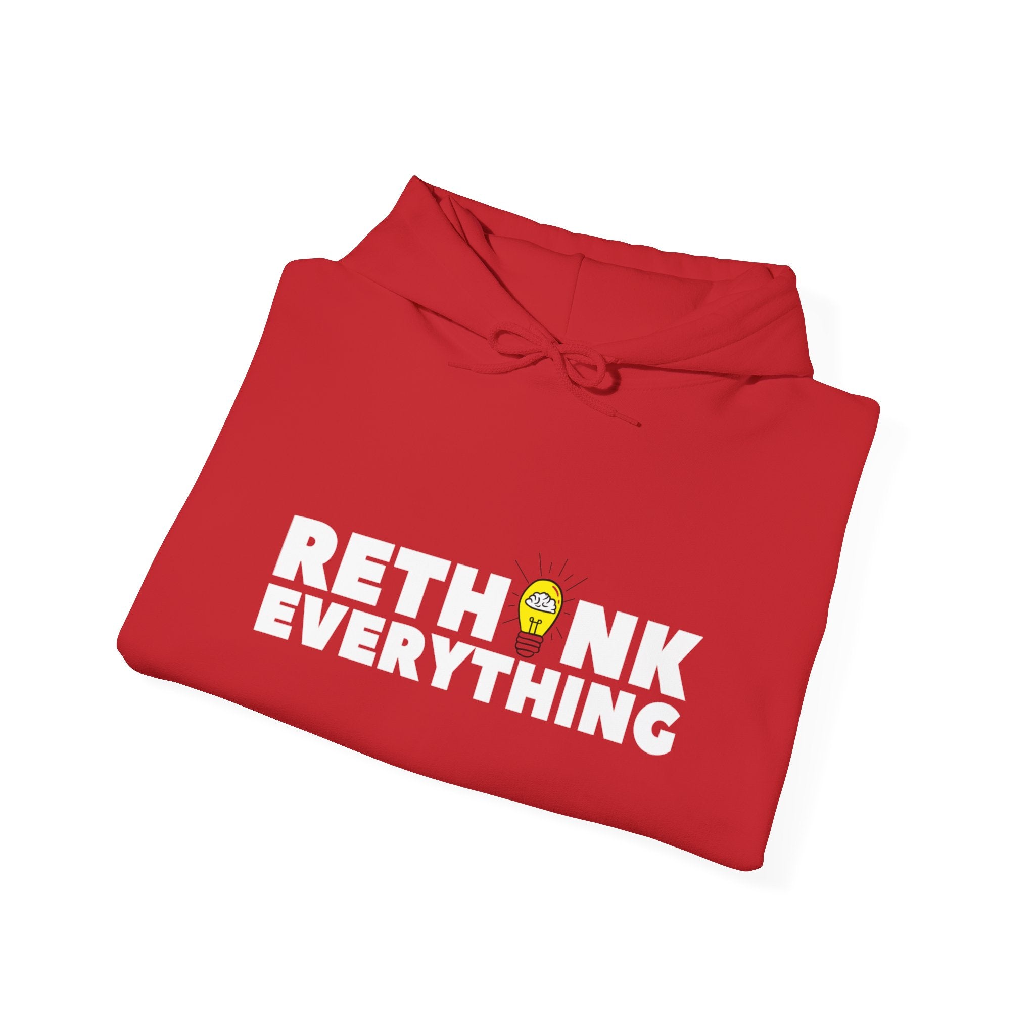 Rethink Everything CRM Hoodie, Unisex Cozy Sweatshirt, Gift for Thought Leaders, Inspirational Fashion, Casual Wear, Unique Graphic Pullover