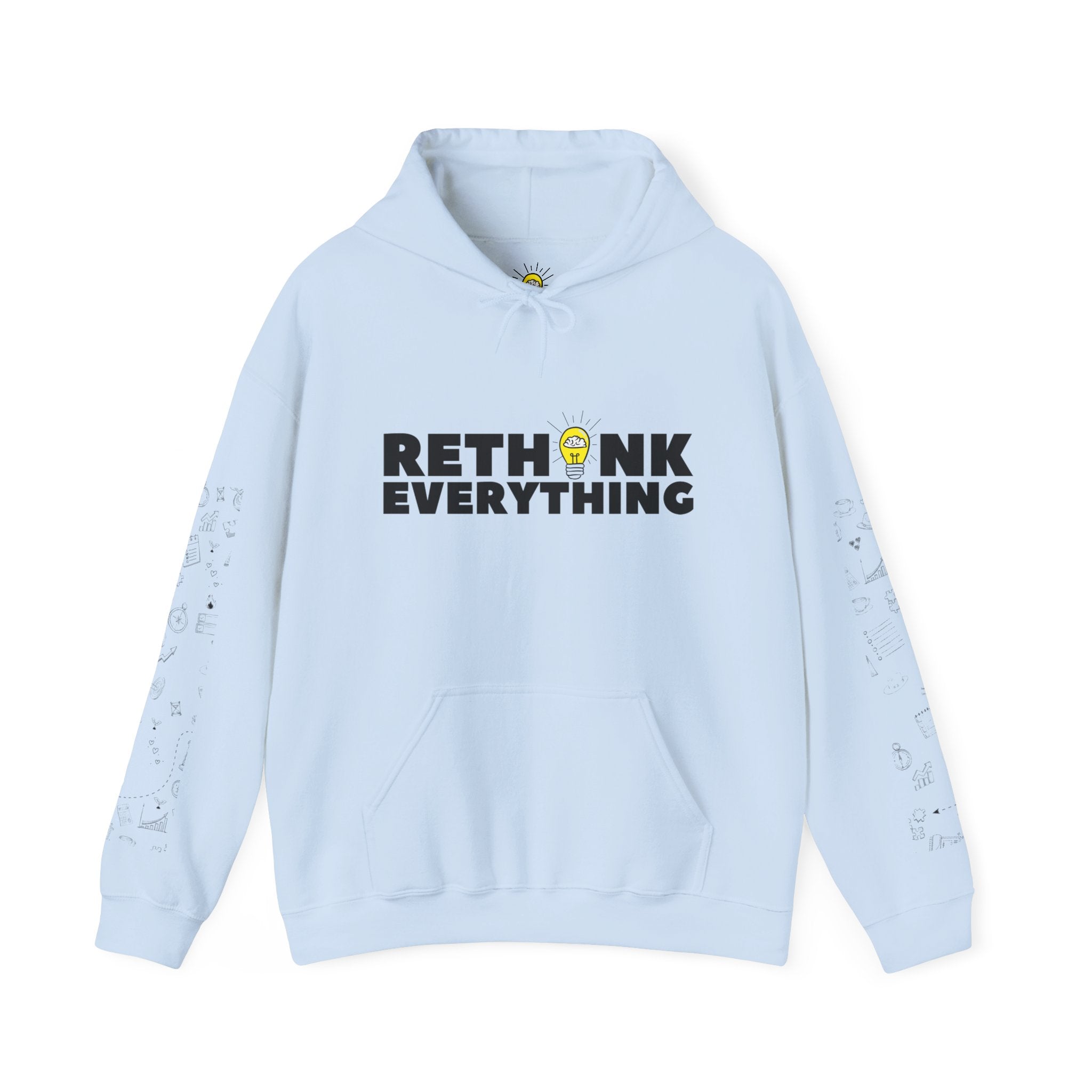 Rethink Everything Business Planning Hoodie, Unisex Cozy Sweatshirt, Gift for Thought Leaders, Inspirational Fashion, Casual Wear, Unique Graphic Pullover