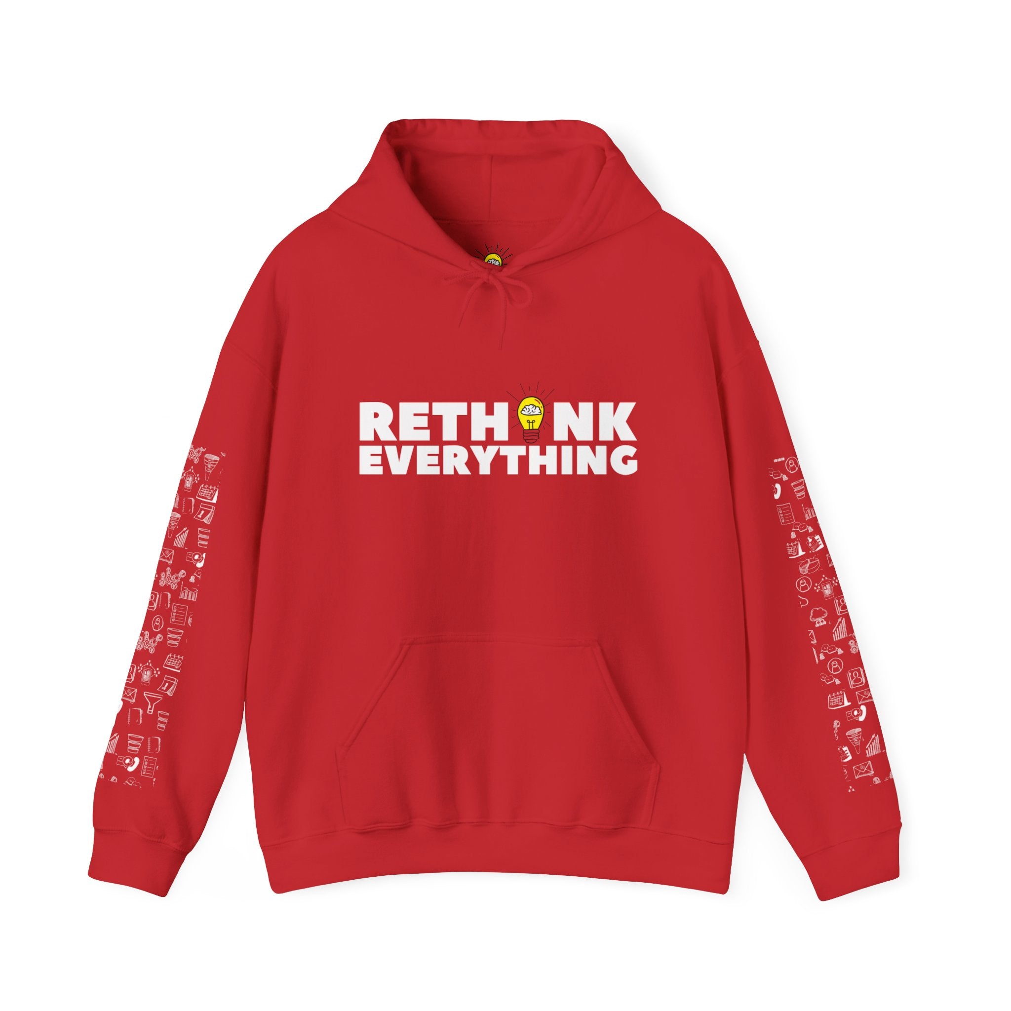 Rethink Everything CRM Hoodie, Unisex Cozy Sweatshirt, Gift for Thought Leaders, Inspirational Fashion, Casual Wear, Unique Graphic Pullover