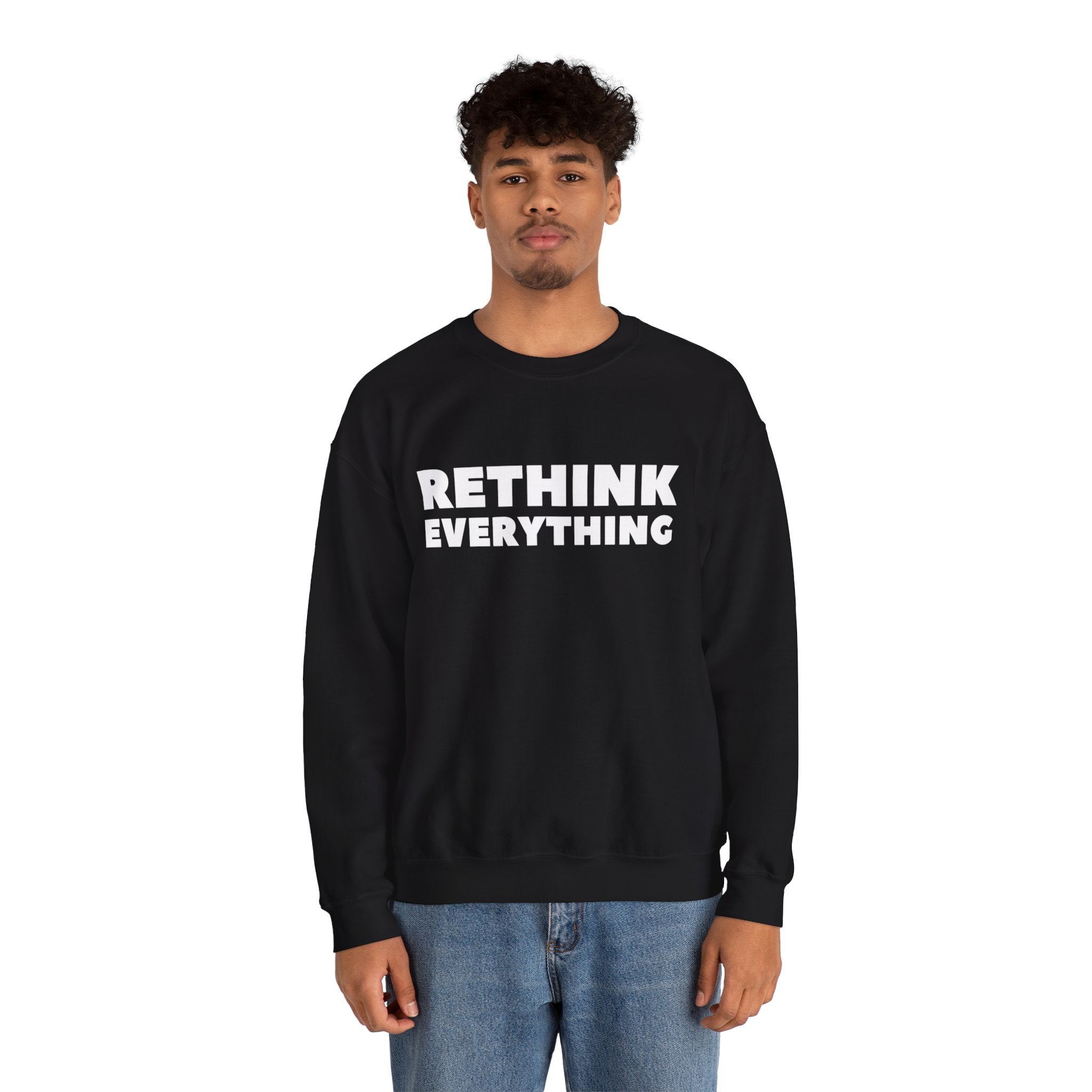 Rethink Everything Networking Crewneck Sweatshirt – Unisex Inspirational Graphic Pullover