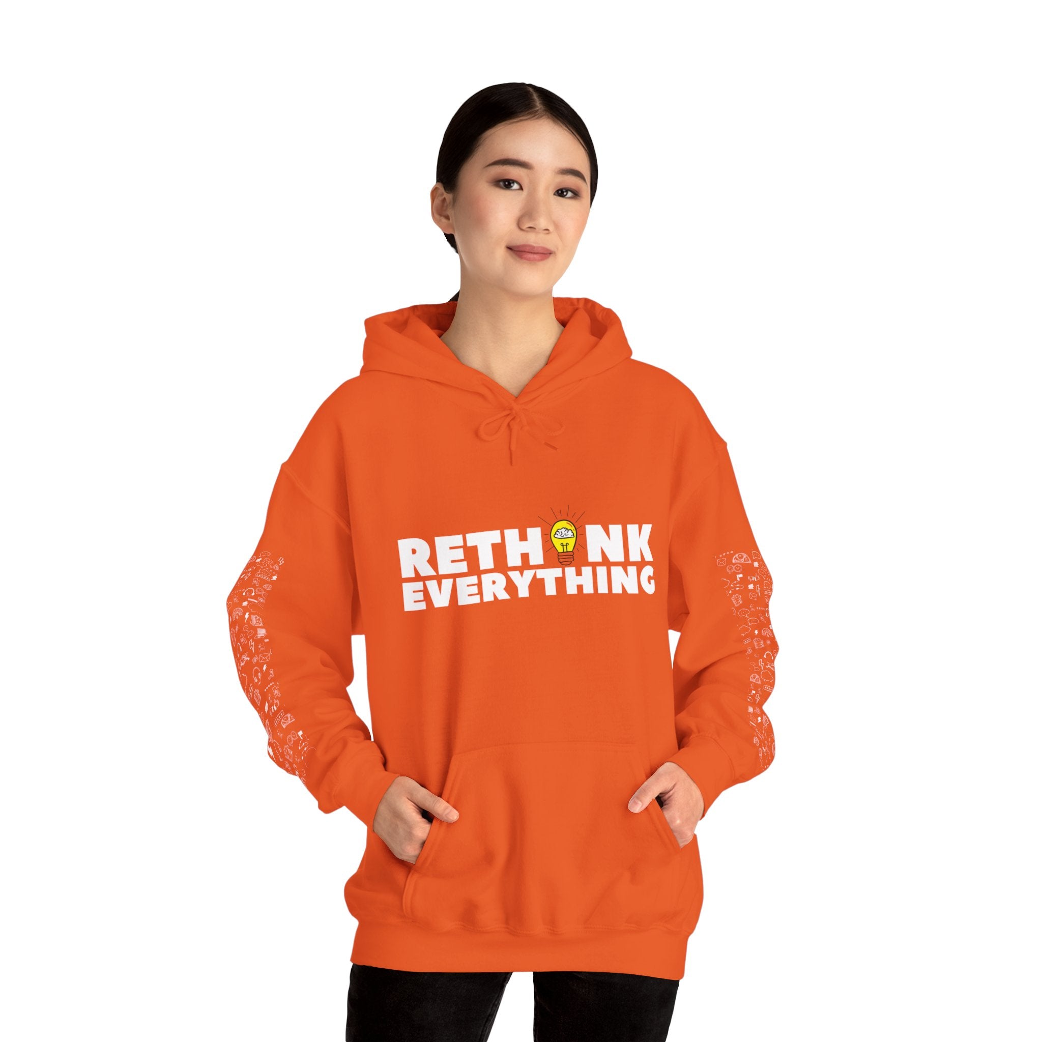 Rethink Everything Customer Service Hoodie, Unisex Cozy Sweatshirt, Gift for Thought Leaders, Inspirational Fashion, Casual Wear, Unique Graphic Pullover