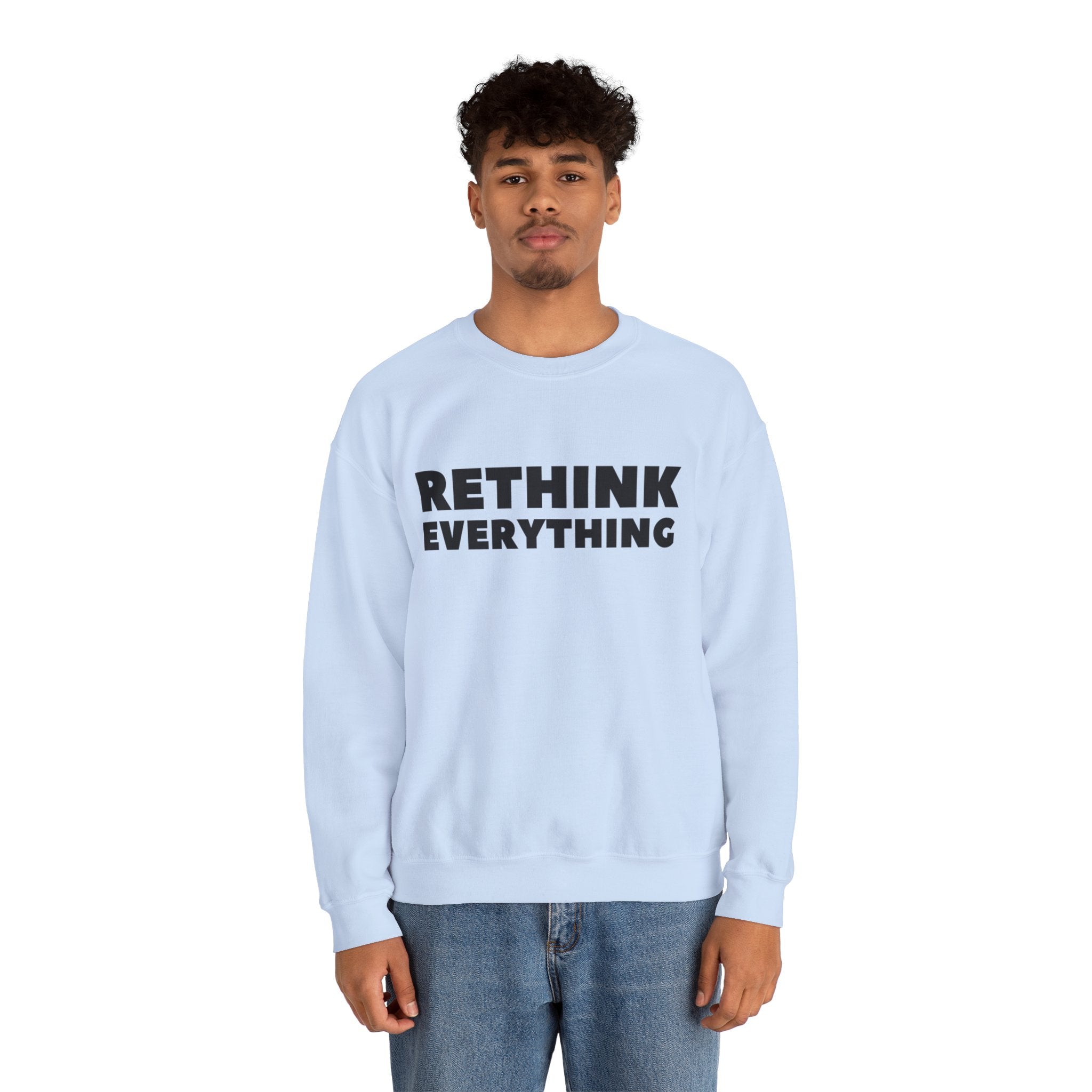 Rethink Everything Business Planning Crewneck Sweatshirt – Unisex Inspirational Graphic Pullover