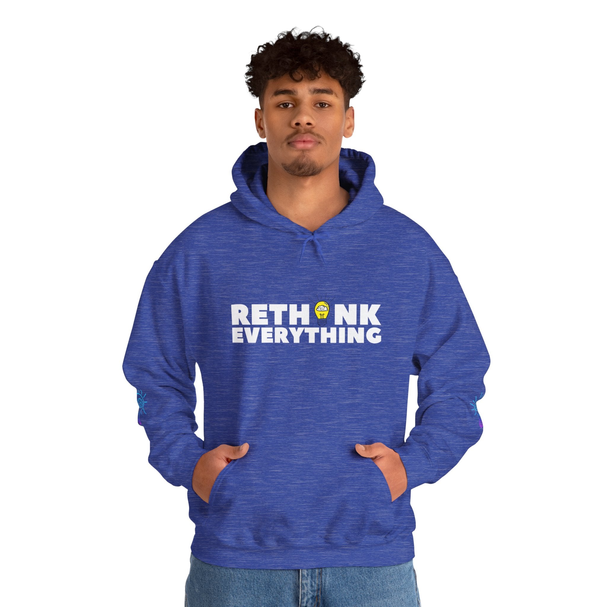 Rethink Everything Buying a Home Hacks Hoodie, Unisex Cozy Sweatshirt, Gift for Thought Leaders, Inspirational Fashion, Casual Wear, Unique Graphic Pullover