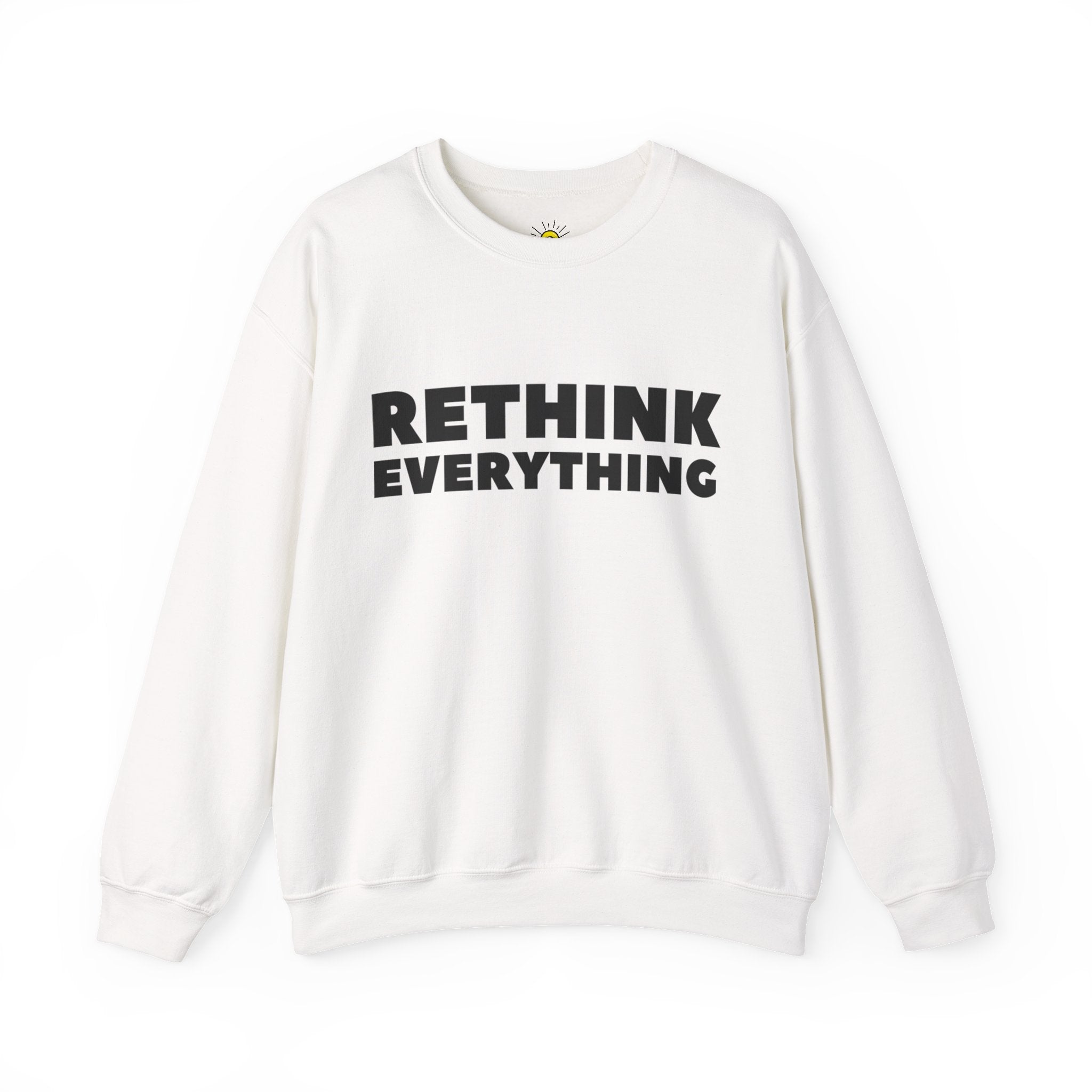 Rethink Everything Financial Literacy Crewneck Sweatshirt – Unisex Inspirational Graphic Pullover