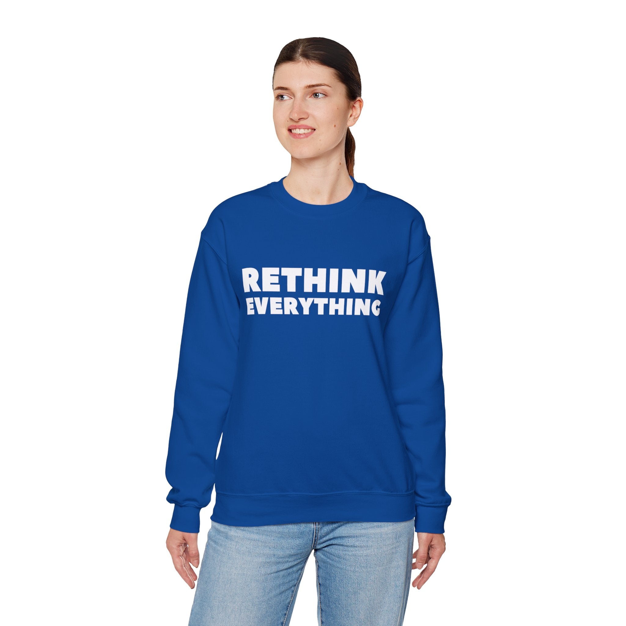 Rethink Everything Insurance Agencies Crewneck Sweatshirt – Unisex Inspirational Graphic Pullover